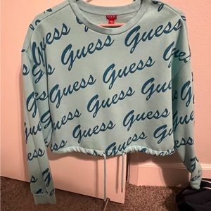 NWOT GUESS size L drawstring sweater top